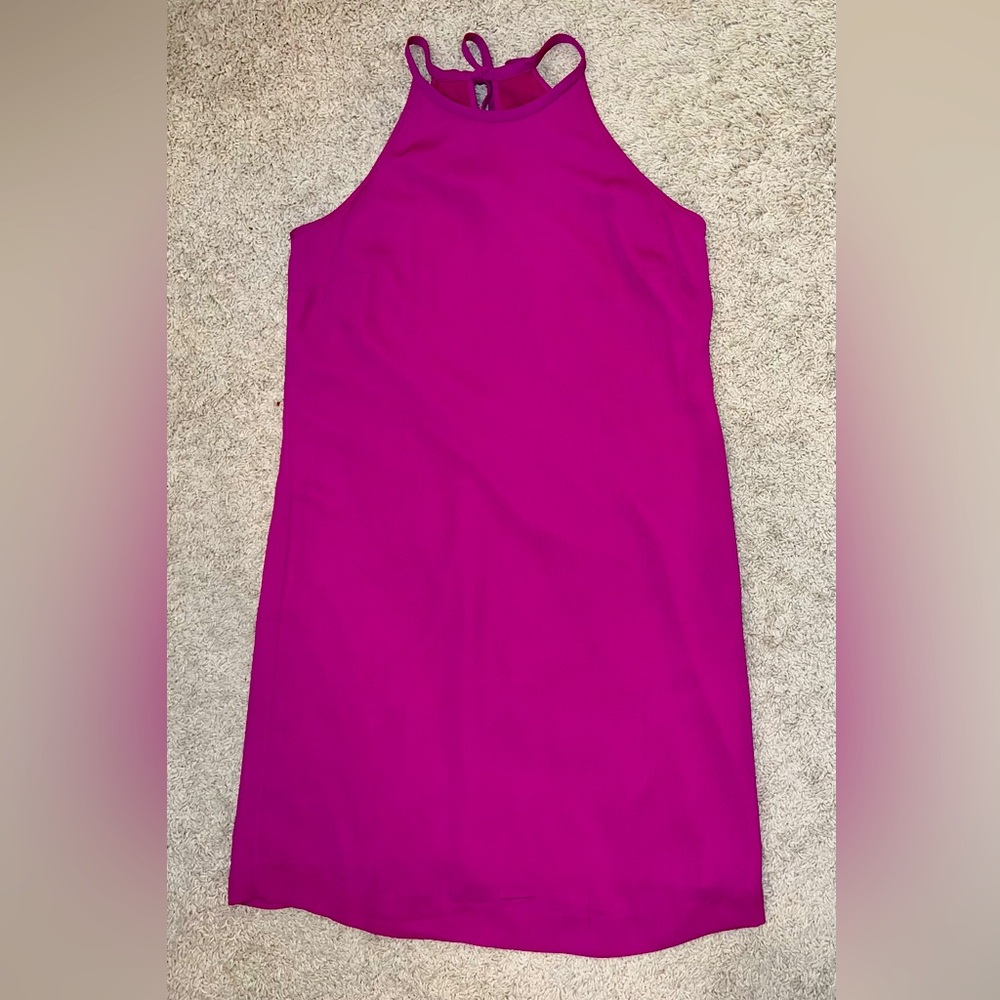 Banana Republic Magenta Halter Sheath Cocktail Dress